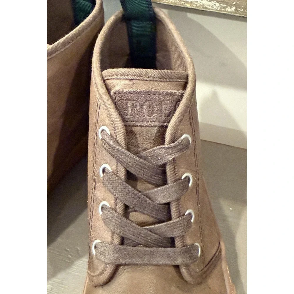 Polo Ralph Lauren Chett Brown Chukka Leather Ankle Boots Boys Size 6